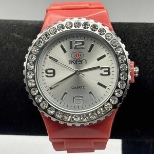 Silver & Pink Iken Men's Watch